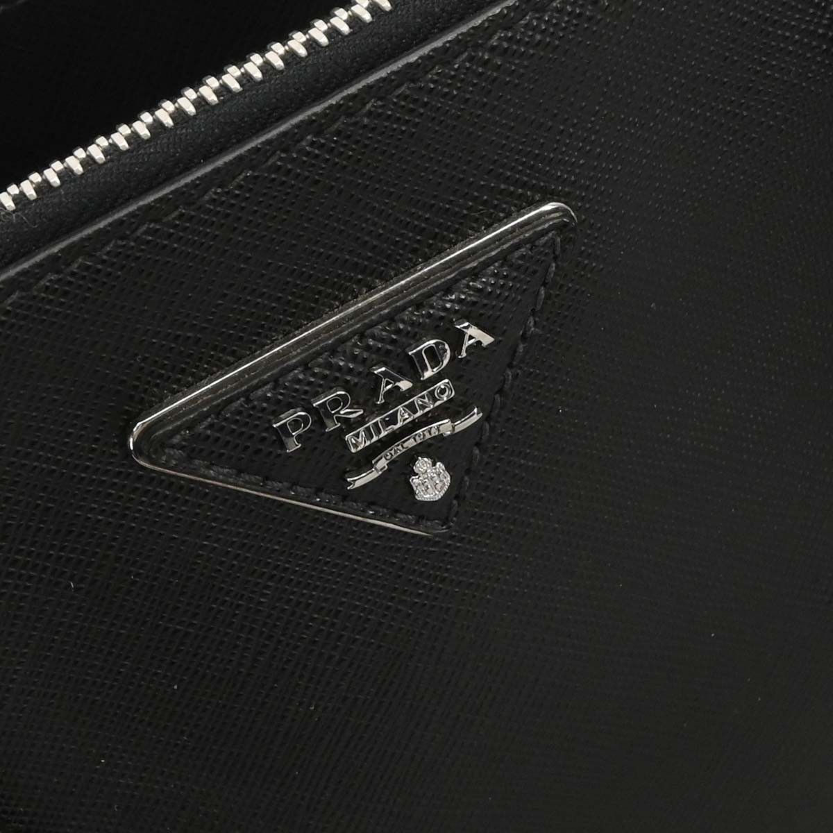 Prada Prada Grommet Galleria Double Zip Tote City Calfskin Size ONE SIZE - 9 Thumbnail