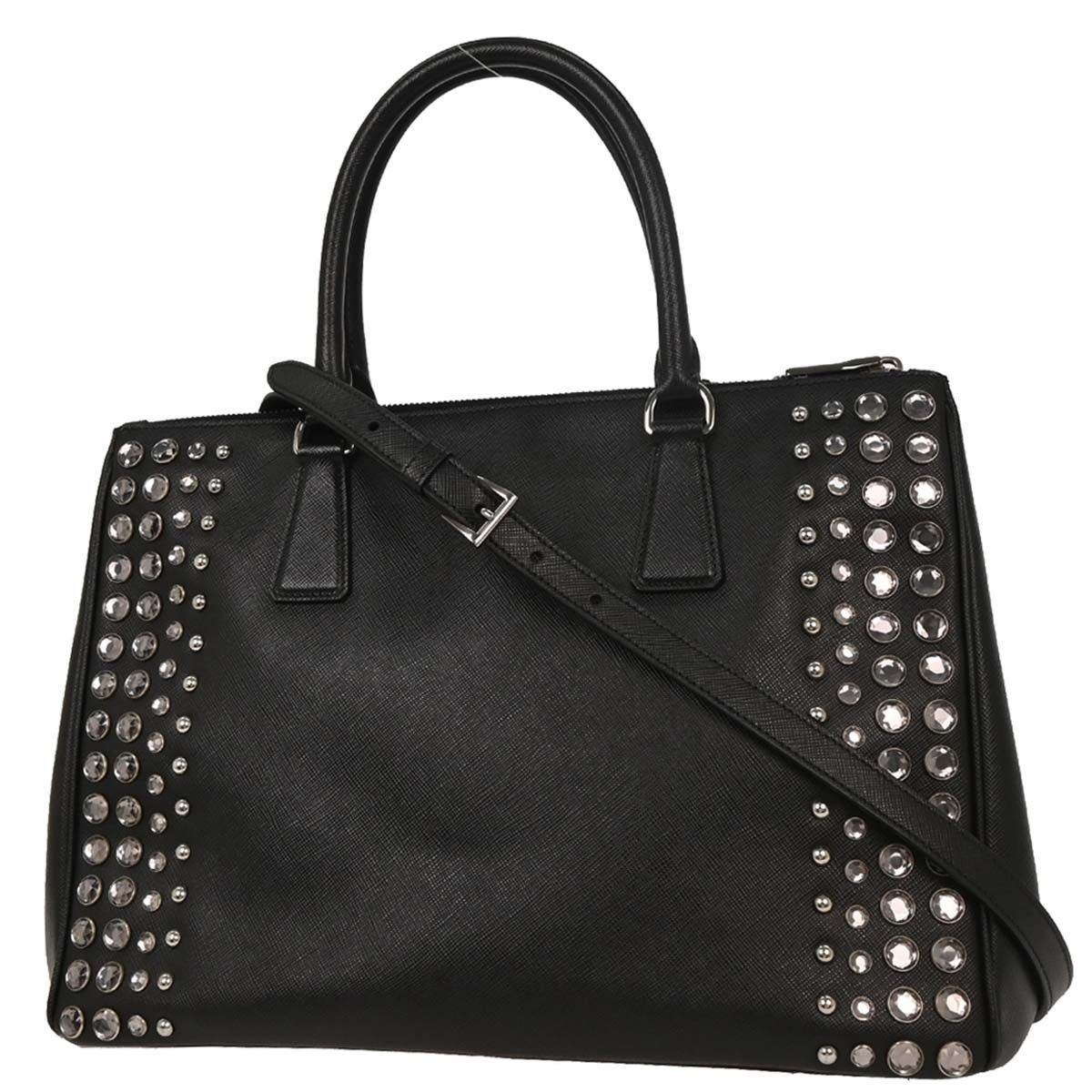Prada Prada Grommet Galleria Double Zip Tote City Calfskin Size ONE SIZE - 2 Thumbnail