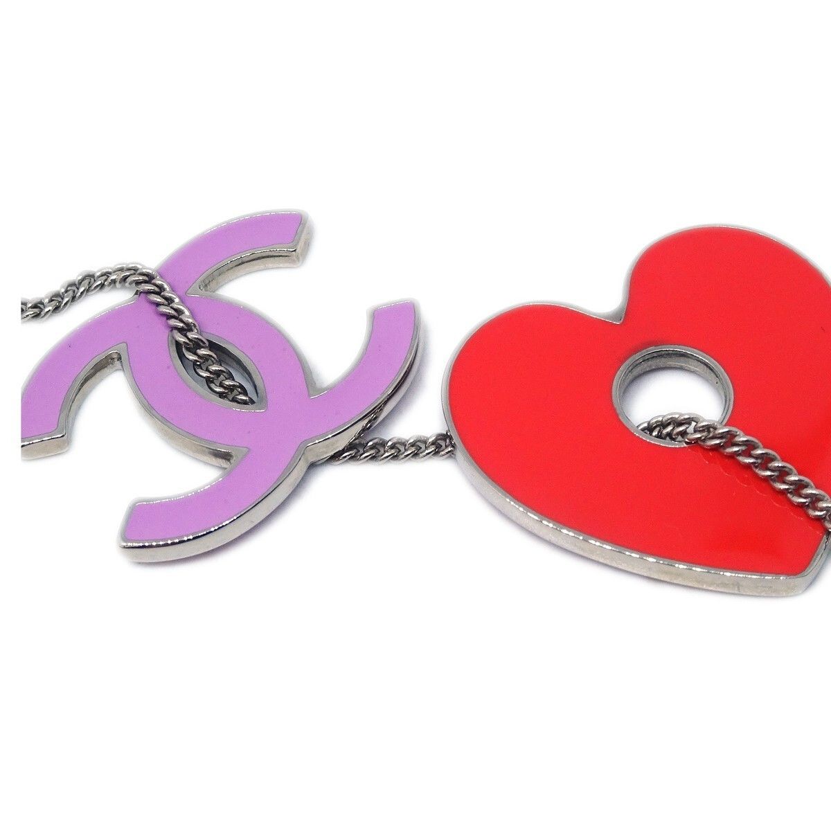 Chanel Chanel CC and Heart Pendant Necklace Metal Size ONE SIZE - 3 Thumbnail