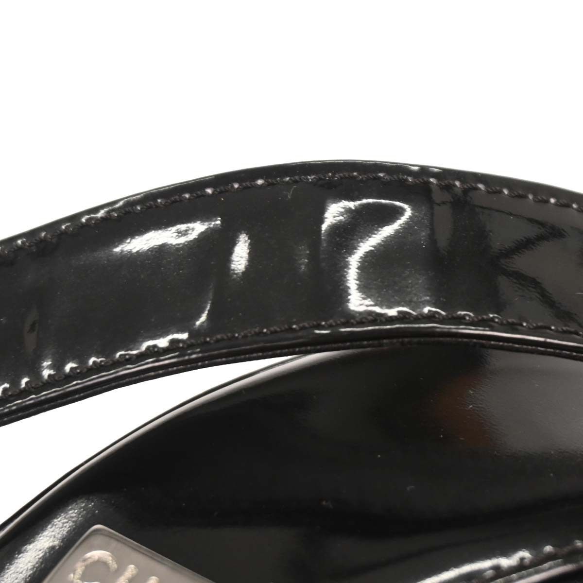 Chanel Chanel Vintage Chocolate Bar Round Shoulder Bag Quilted Patent Size ONE SIZE - 6 Thumbnail
