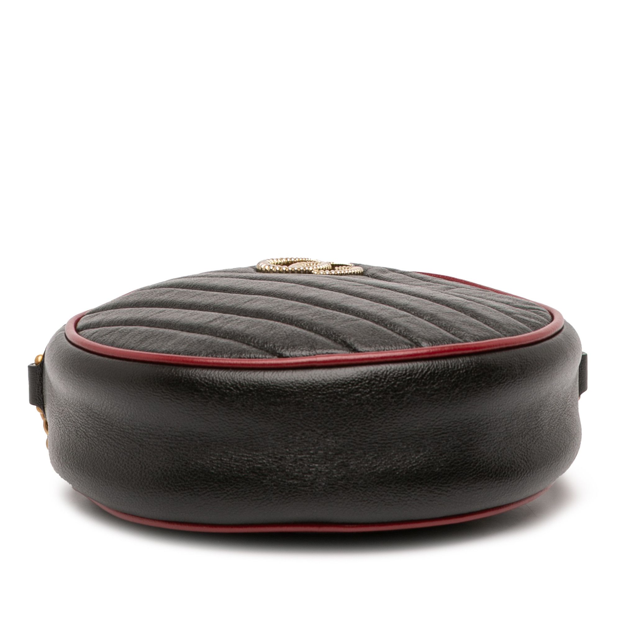 Gucci Gucci Mini GG Marmont Matelasse Leather Torchon Round Crossbody Size ONE SIZE - 3 Thumbnail