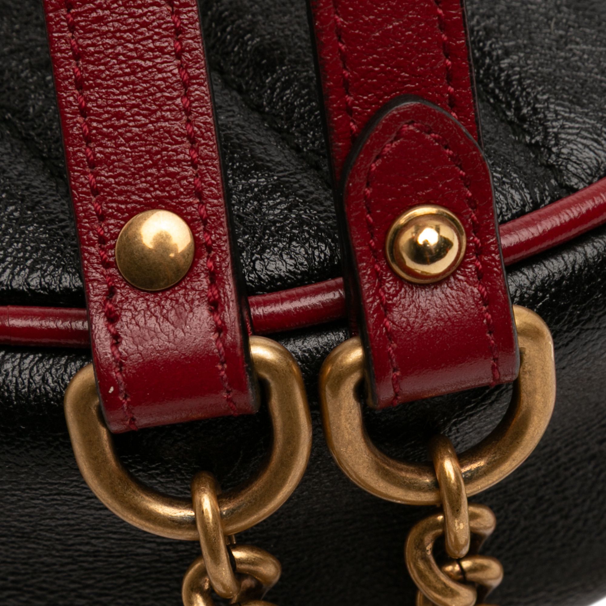 Gucci Gucci Mini GG Marmont Matelasse Leather Torchon Round Crossbody Size ONE SIZE - 7 Thumbnail