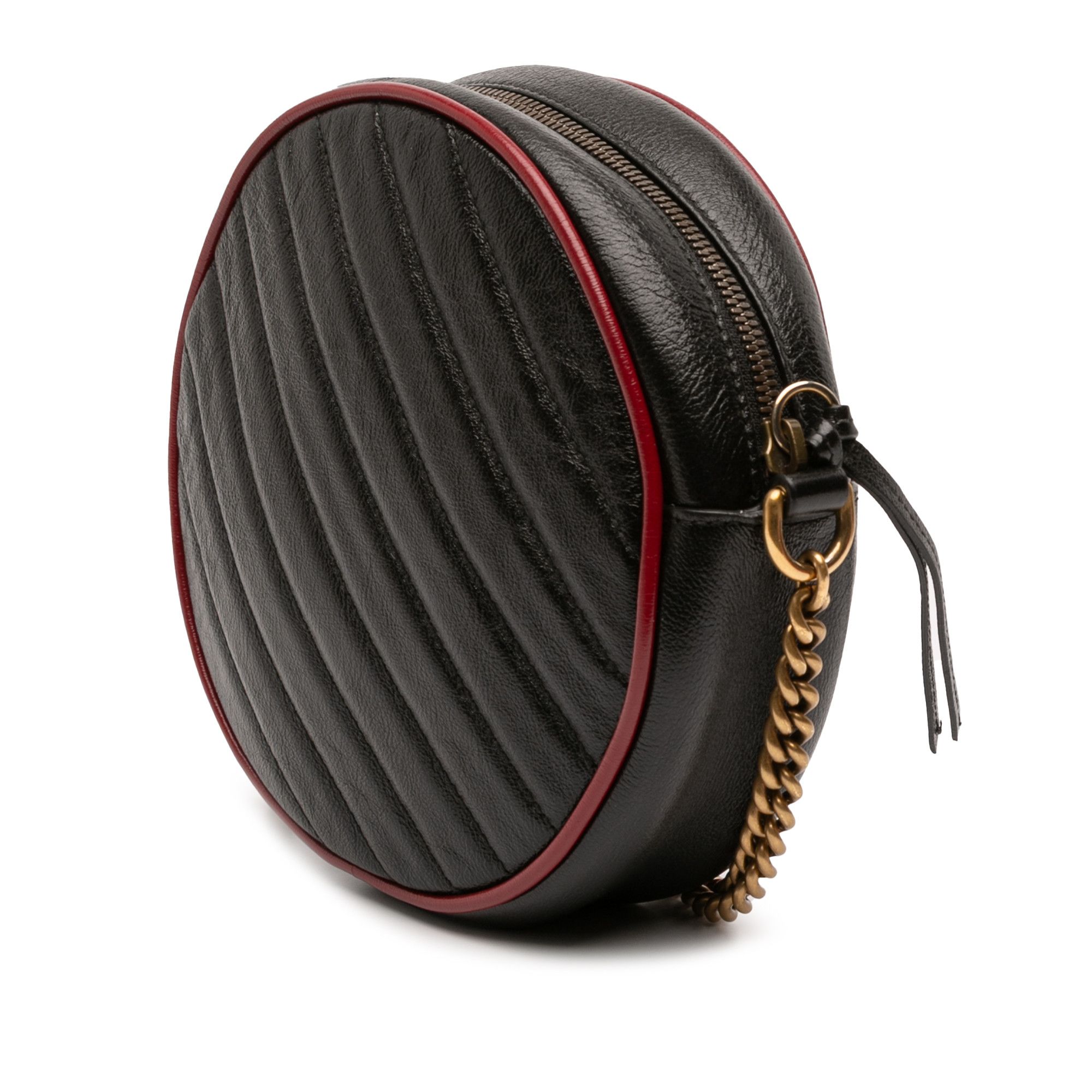 Gucci Gucci Mini GG Marmont Matelasse Leather Torchon Round Crossbody Size ONE SIZE - 2 Thumbnail