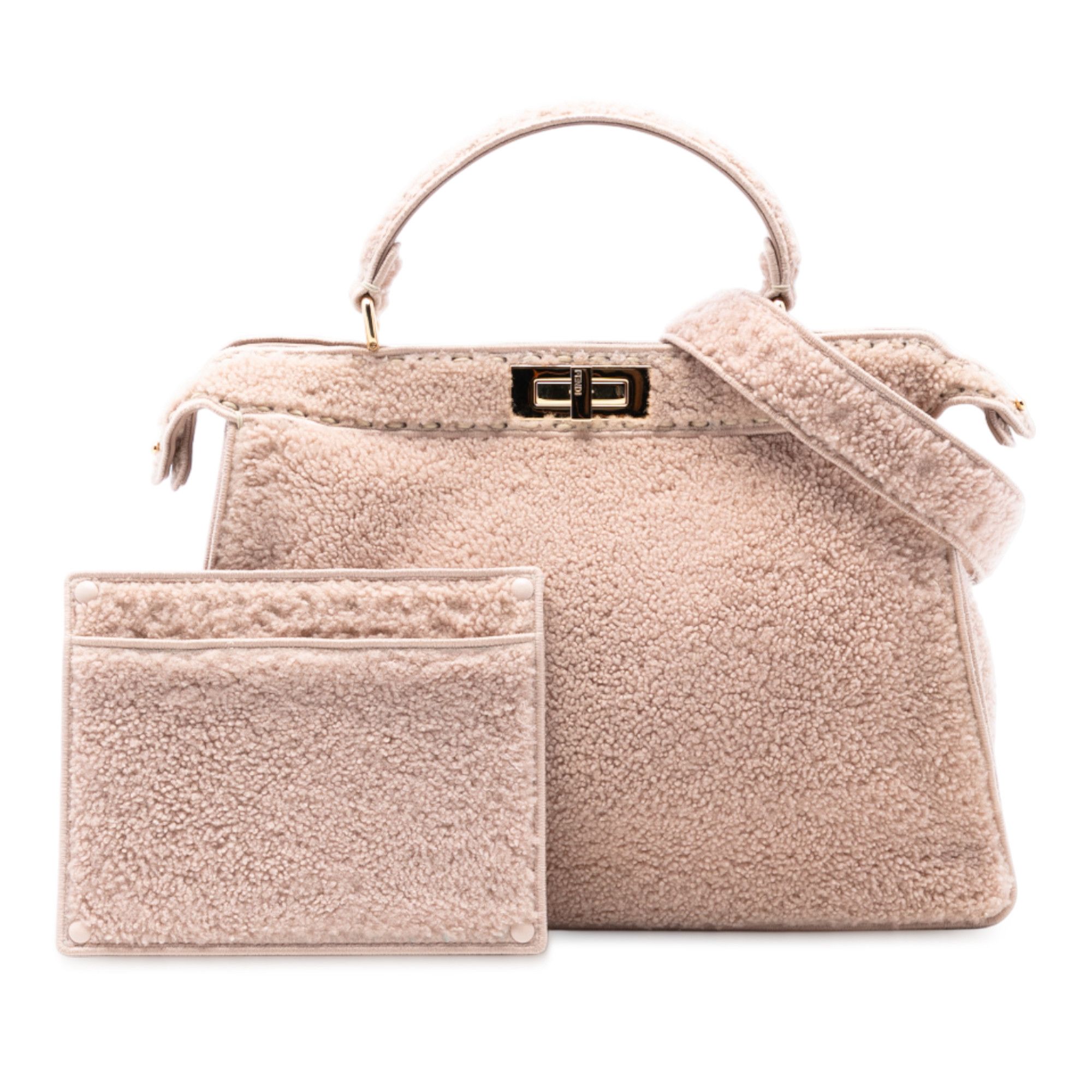Fendi Fendi Large Shearling Peekaboo ISeeU Satchel Size ONE SIZE - 8 Thumbnail