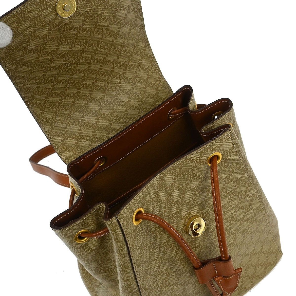 Celine Celine Vintage Macadam Backpack Canvas and Leather Size ONE SIZE - 9 Thumbnail