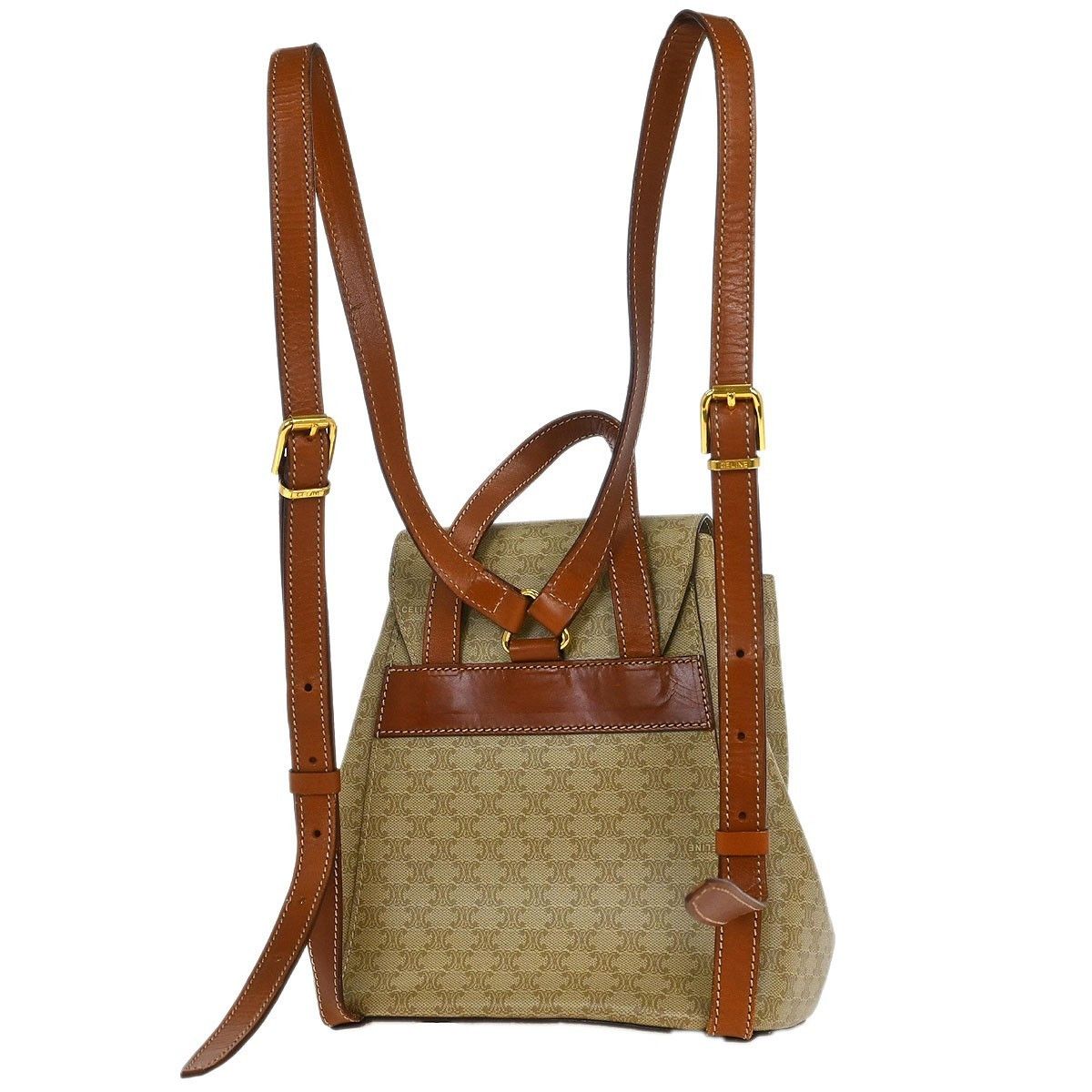 Celine Celine Vintage Macadam Backpack Canvas and Leather Size ONE SIZE - 2 Thumbnail