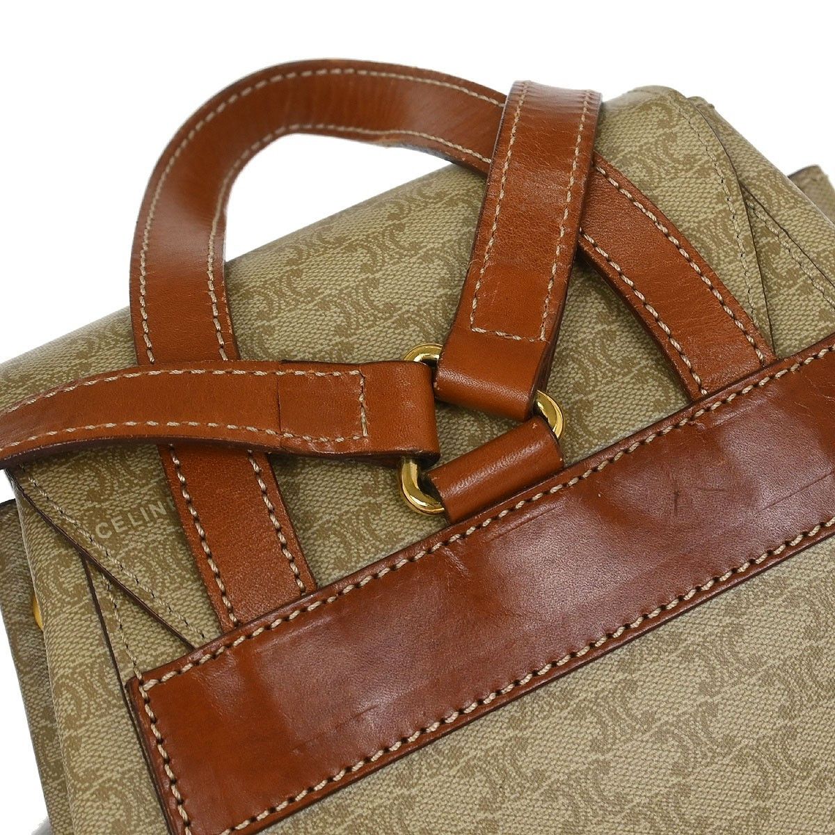 Celine Celine Vintage Macadam Backpack Canvas and Leather Size ONE SIZE - 6 Thumbnail