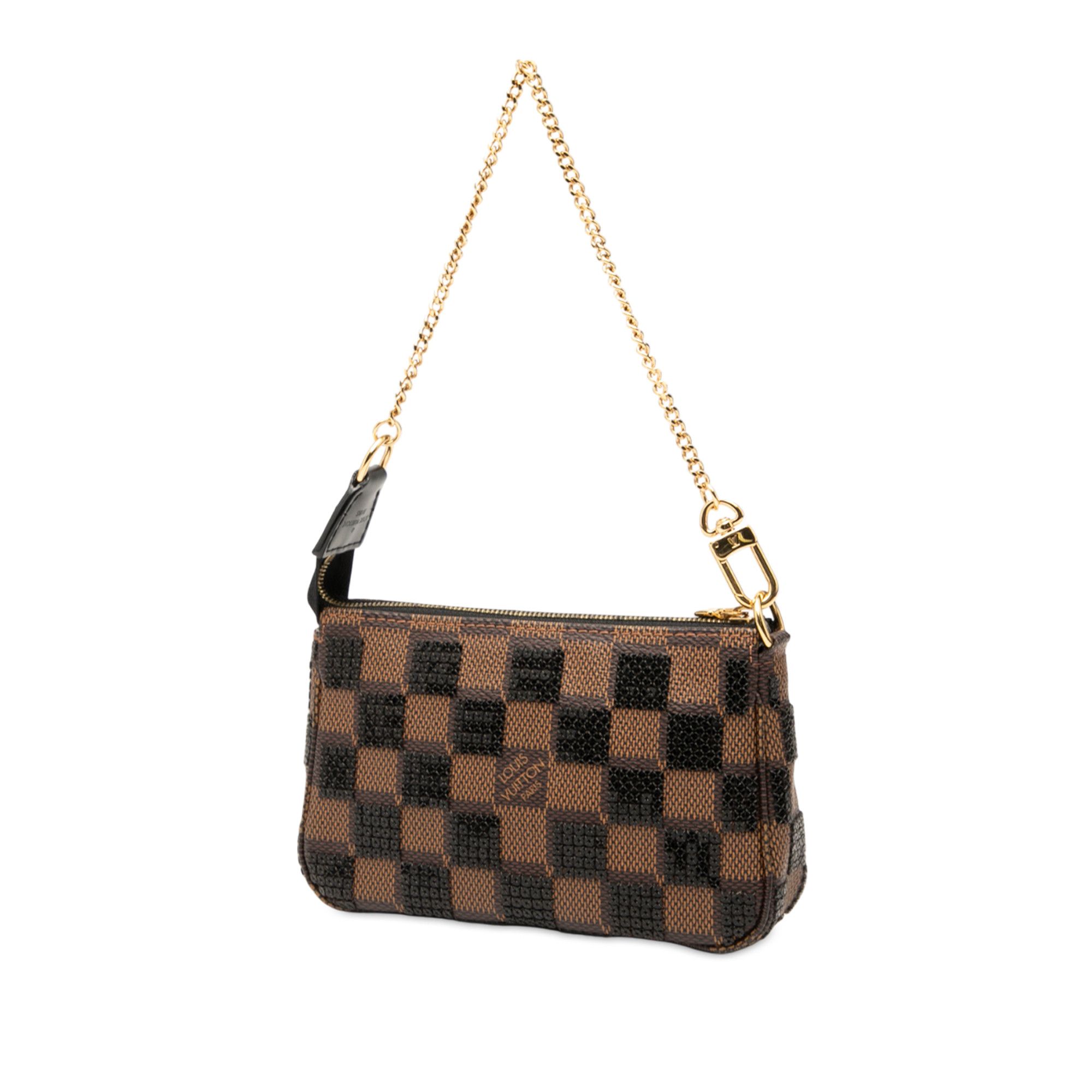 Louis Vuitton Louis Vuitton Damier Ebene Sequins Mini Pochette Accessoires Size ONE SIZE - 2 Thumbnail