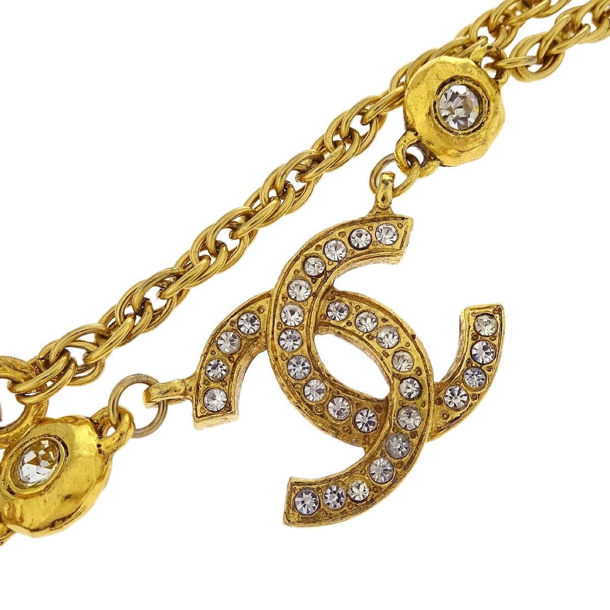 Chanel Chanel Multistrand CC Logo Necklace Metal with Crystals Size ONE SIZE - 3 Thumbnail
