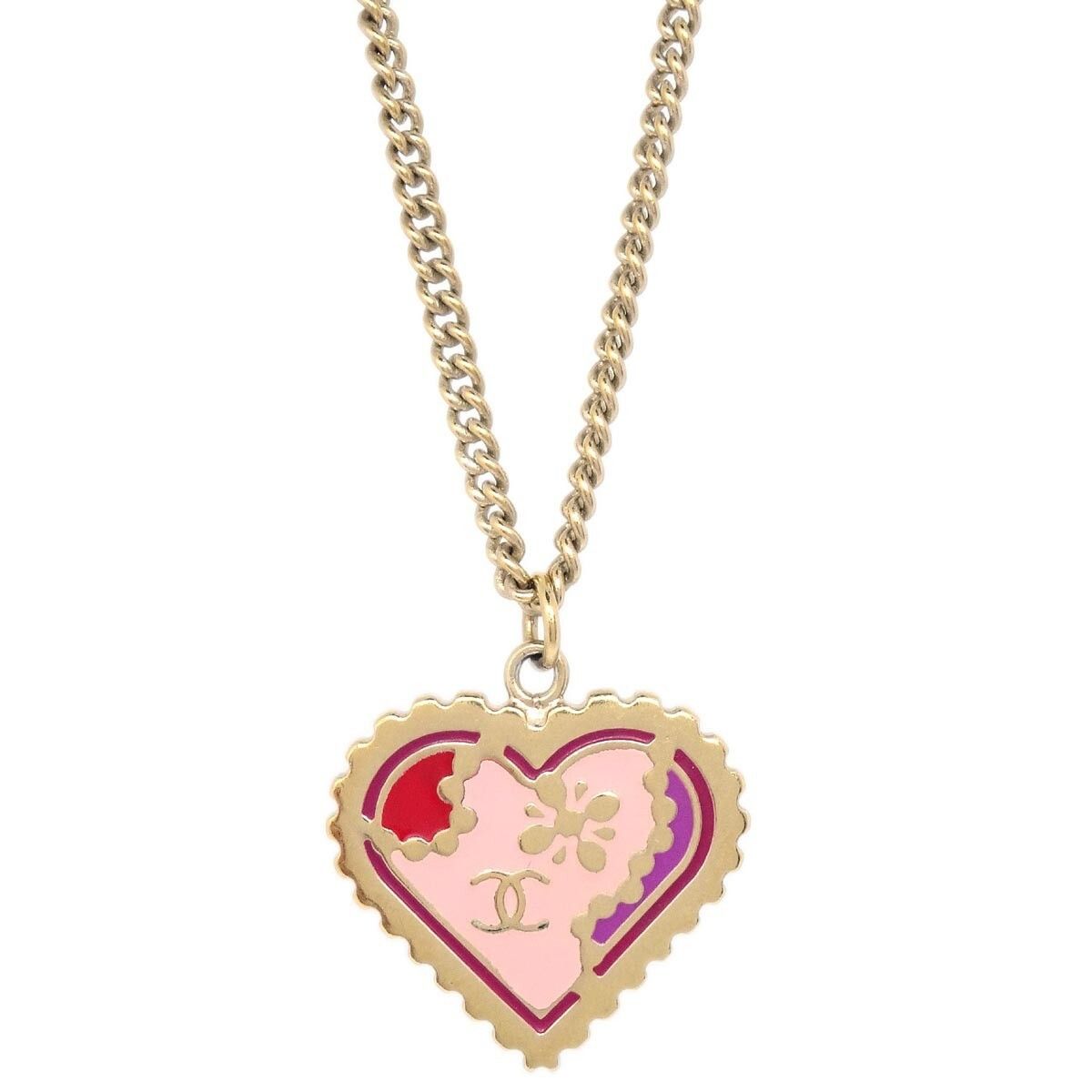 Chanel Chanel CC Heart Pendant Metal with Crystals Size ONE SIZE - 2 Thumbnail
