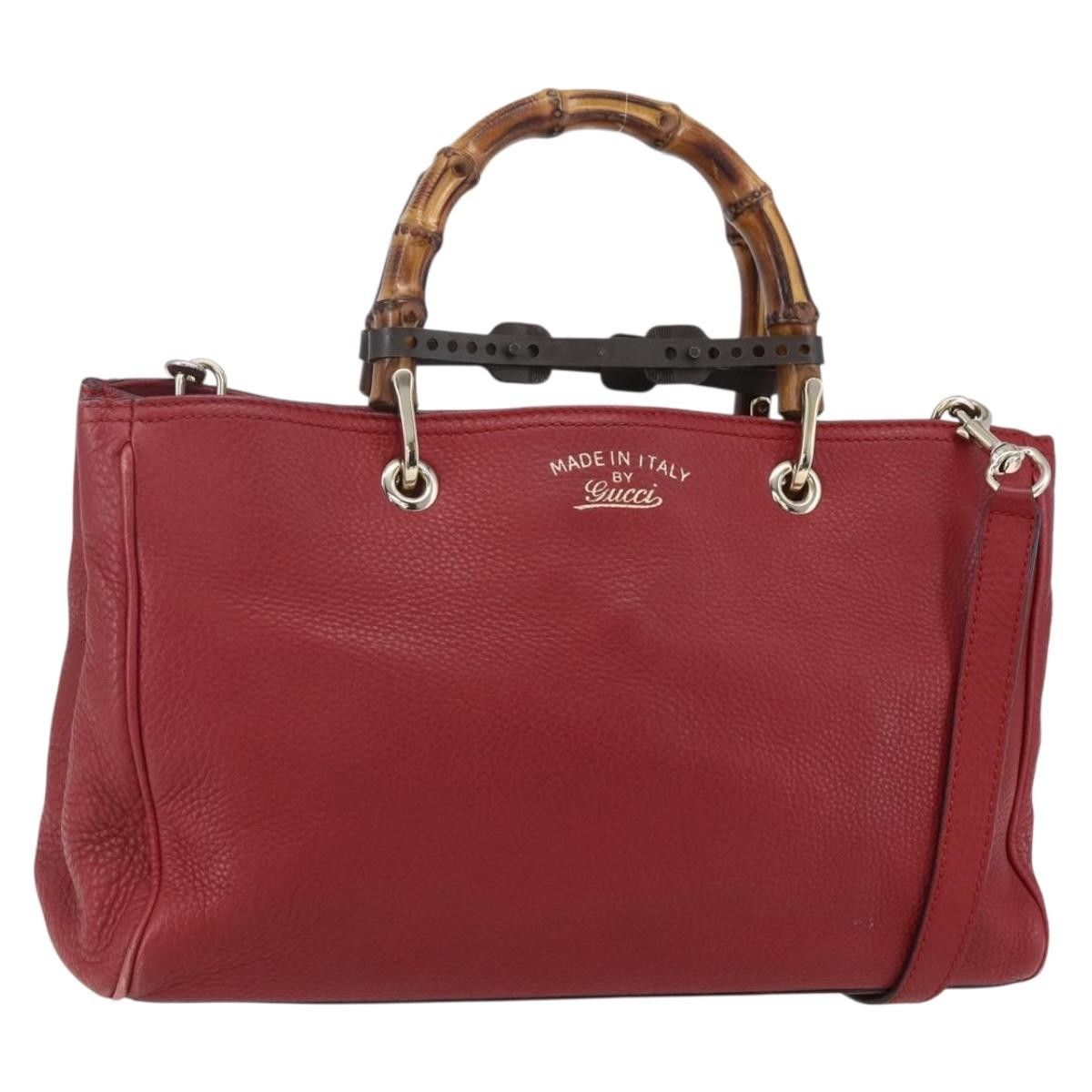 Gucci Gucci Bamboo Shopper Tote Leather Size ONE SIZE - 18 Thumbnail