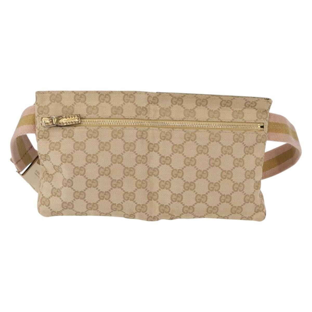 Gucci Gucci Vintage Double Belt Bag GG Canvas with Leather Size ONE SIZE - 2 Thumbnail