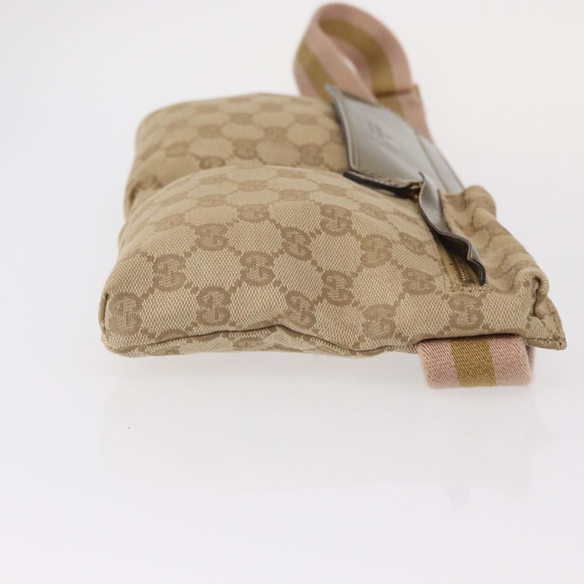 Gucci Gucci Vintage Double Belt Bag GG Canvas with Leather Size ONE SIZE - 3 Thumbnail