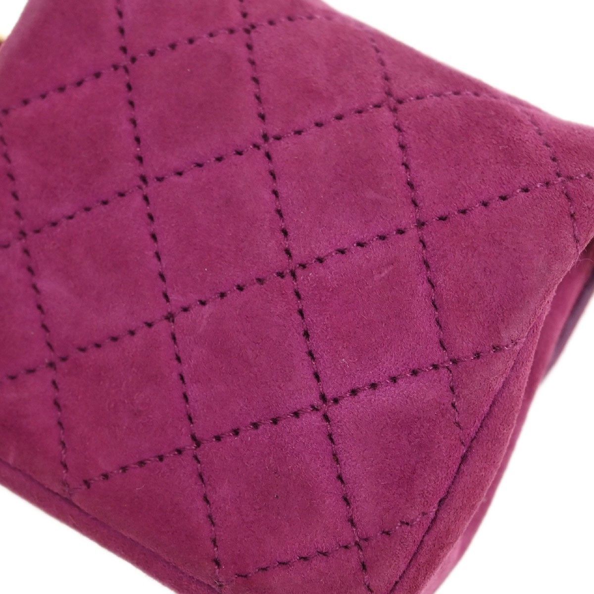 Chanel Chanel Vintage Square Classic Single Flap Bag Quilted Suede Size ONE SIZE - 8 Thumbnail