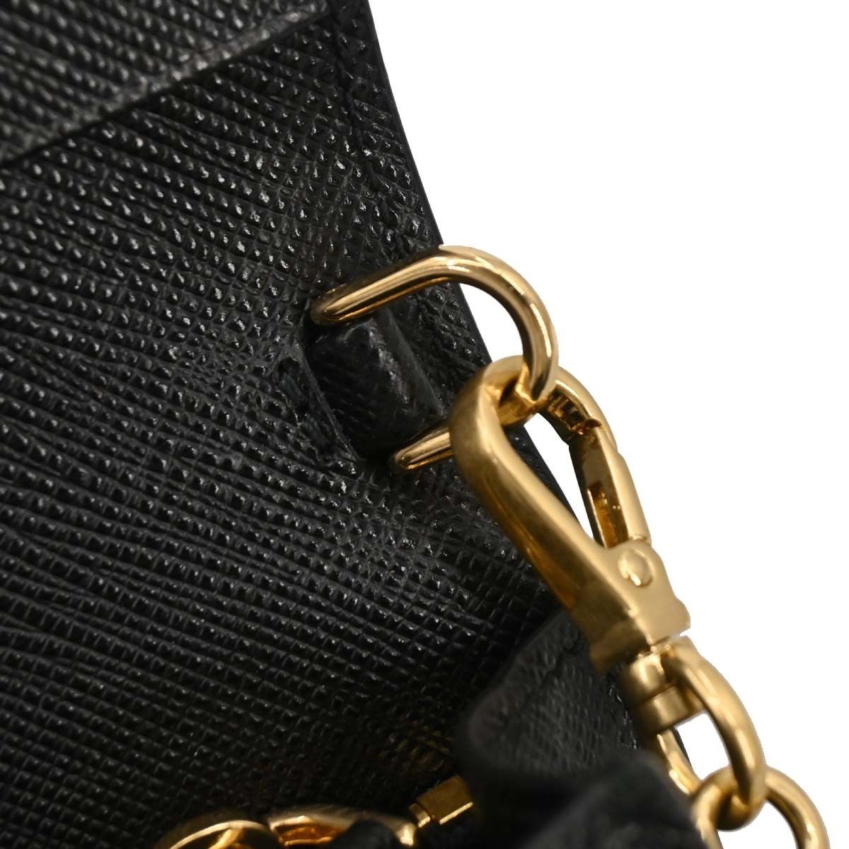 Prada Prada Wristlet Wallet on Chain Saffiano Leather Size ONE SIZE - 7 Thumbnail