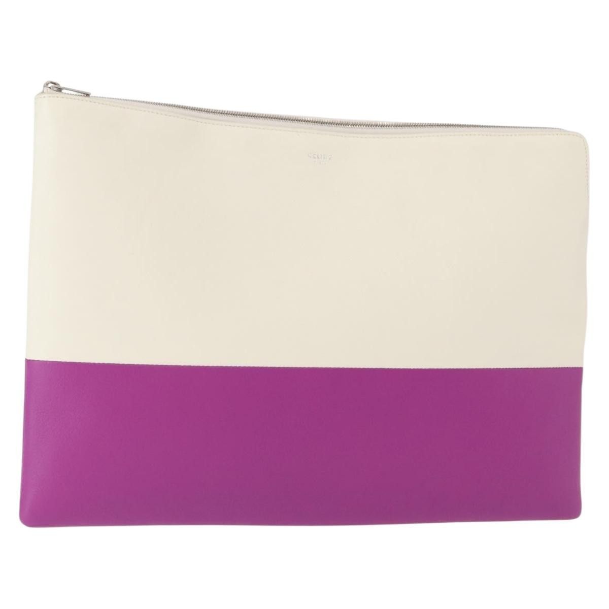 Celine Celine Bicolor Solo Clutch Leather Size ONE SIZE - 16 Thumbnail