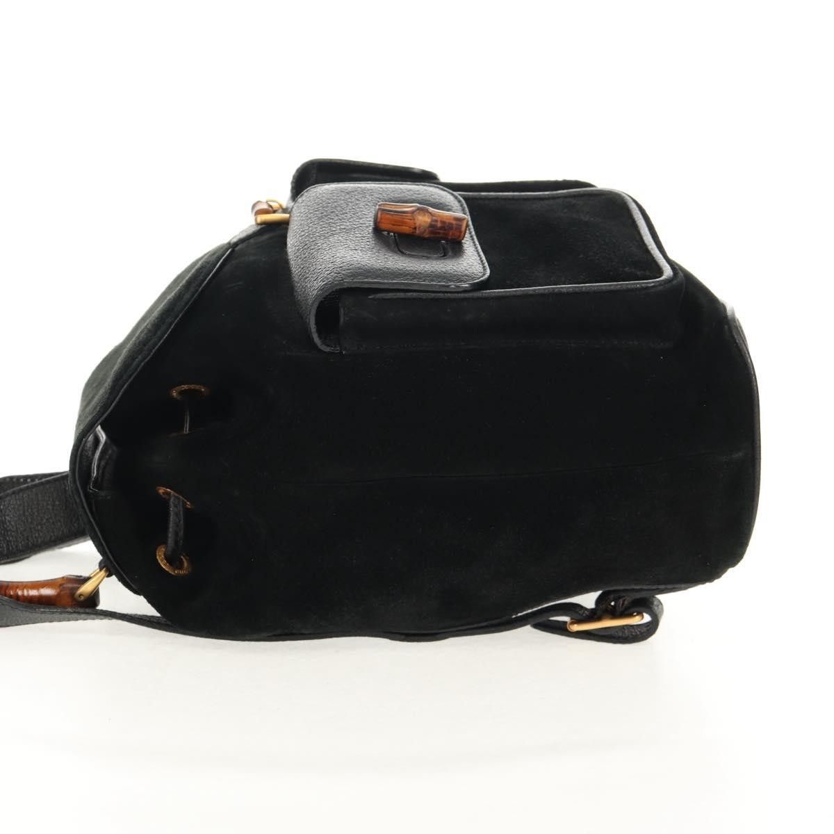 Gucci Gucci Vintage Bamboo Backpack Suede Size ONE SIZE - 3 Thumbnail