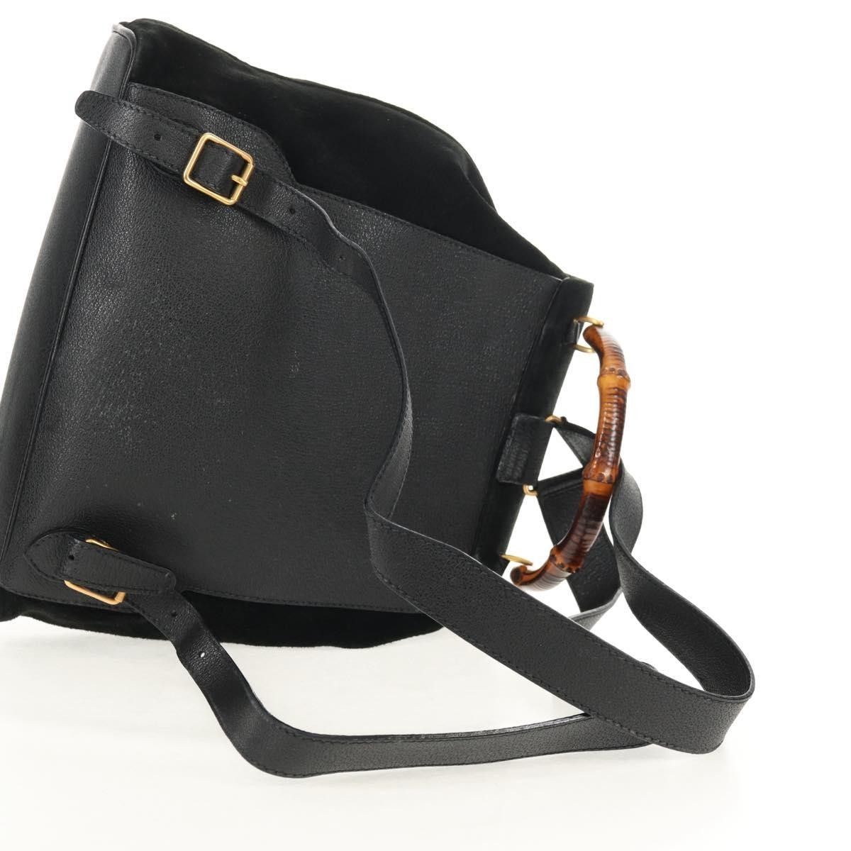 Gucci Gucci Vintage Bamboo Backpack Suede Size ONE SIZE - 7 Thumbnail