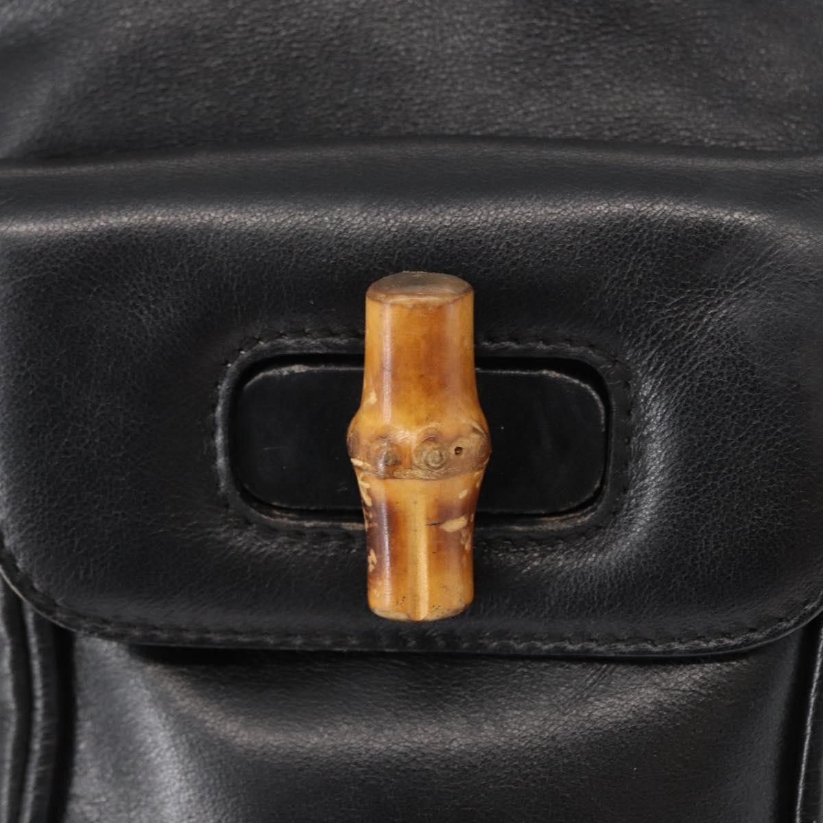 Gucci Gucci Vintage Bamboo Backpack Leather Size ONE SIZE - 21 Thumbnail