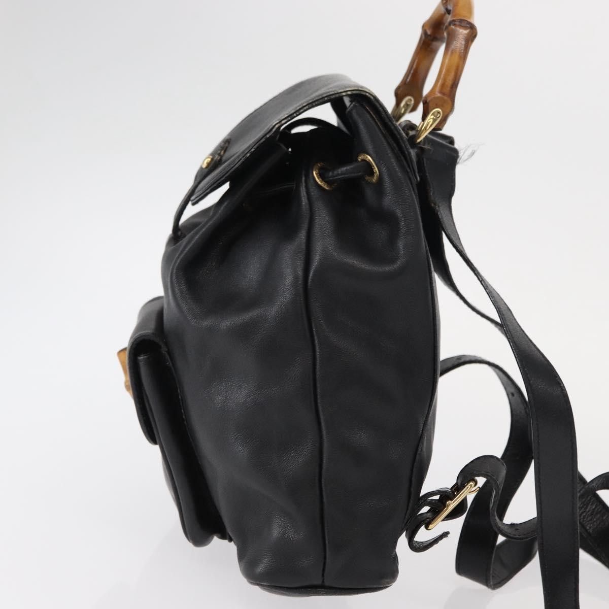 Gucci Gucci Vintage Bamboo Backpack Leather Size ONE SIZE - 3 Thumbnail
