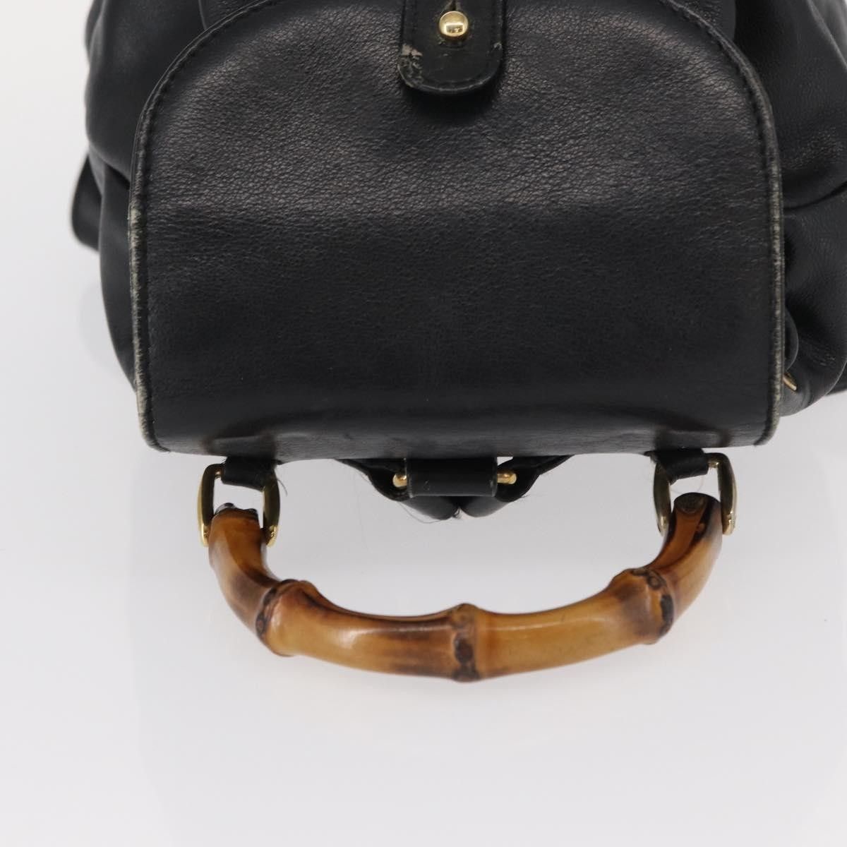 Gucci Gucci Vintage Bamboo Backpack Leather Size ONE SIZE - 8 Thumbnail