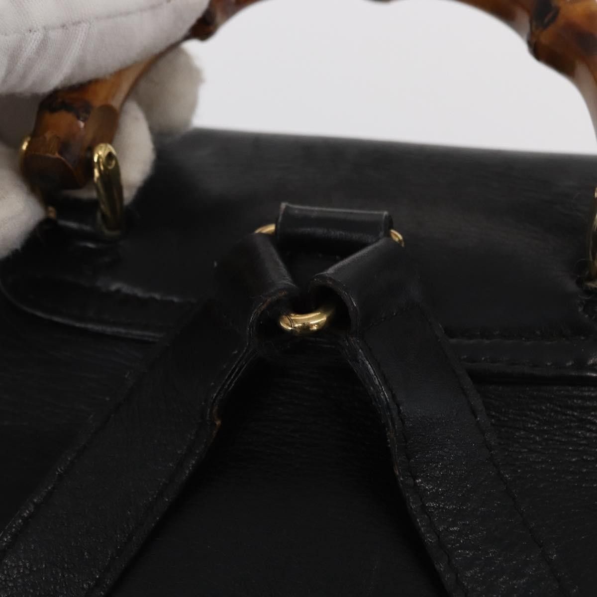 Gucci Gucci Vintage Bamboo Backpack Leather Size ONE SIZE - 18 Thumbnail