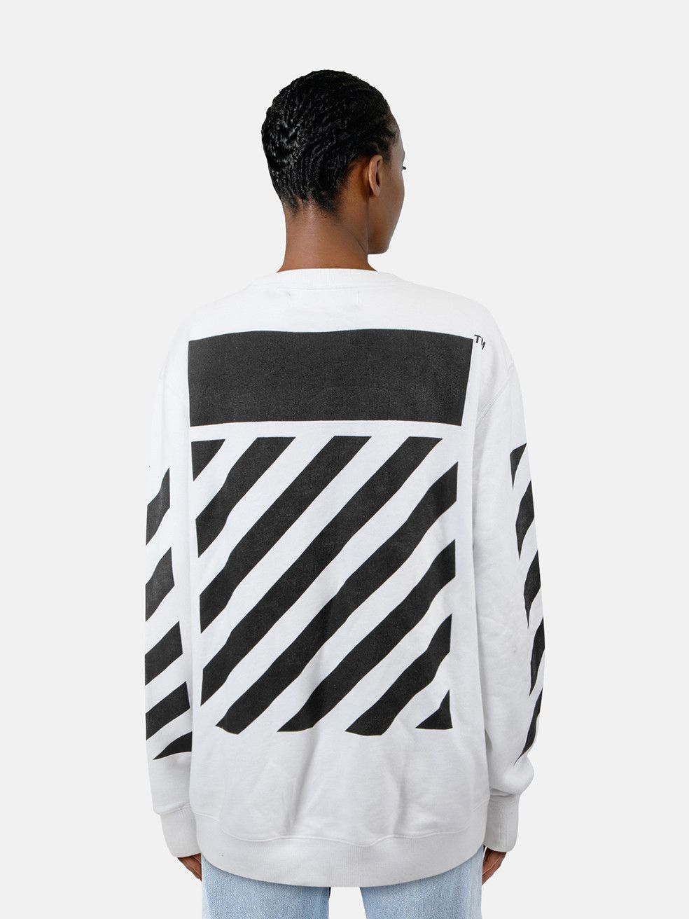 Off-White White Caravaggio Crewneck Sweatshirt Size M / US 6-8 / IT 42-44 - 2 Thumbnail