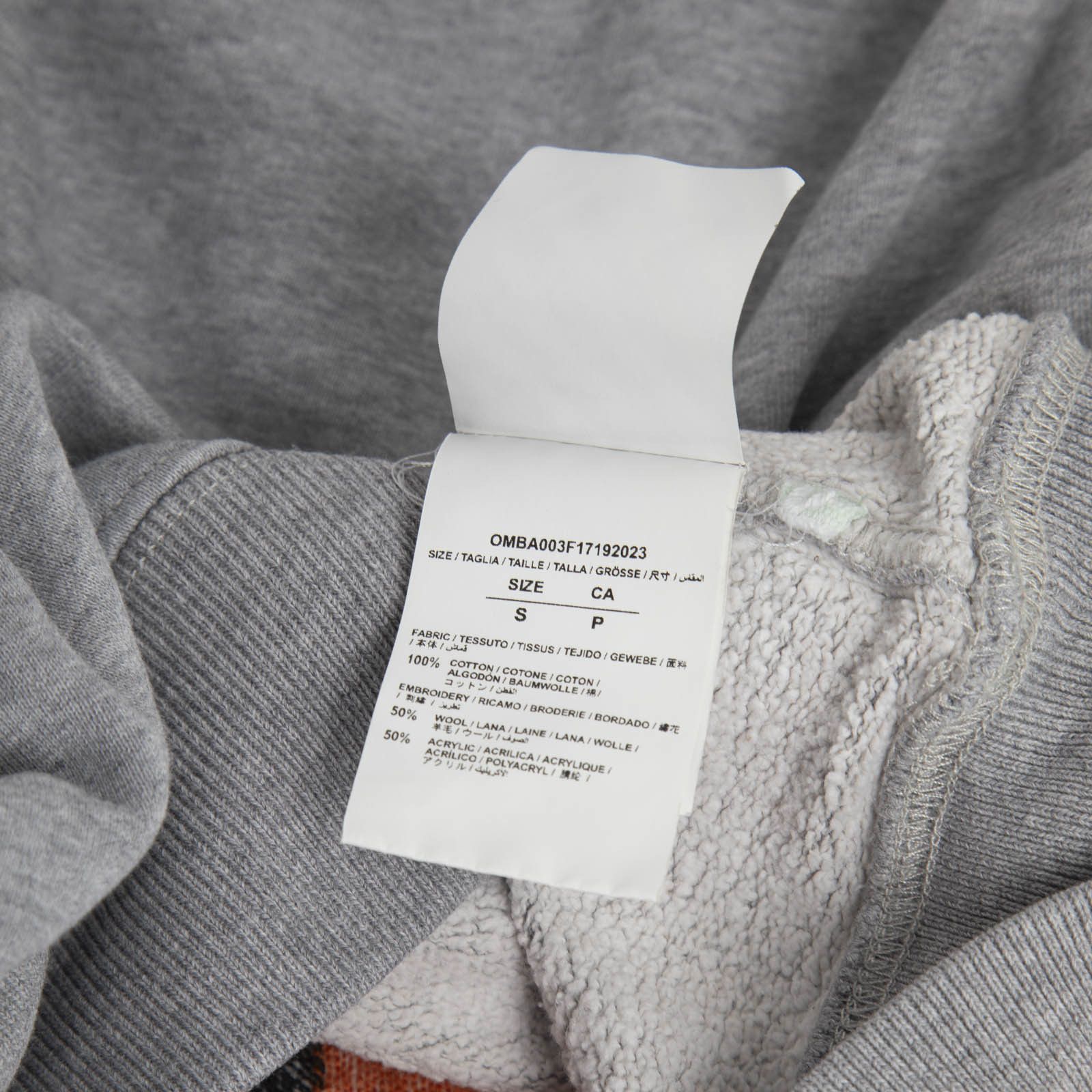 Off-White Grey 'Seeing Things' Oversized Sweatshirt Size S / US 4 / IT 40 - 6 Thumbnail