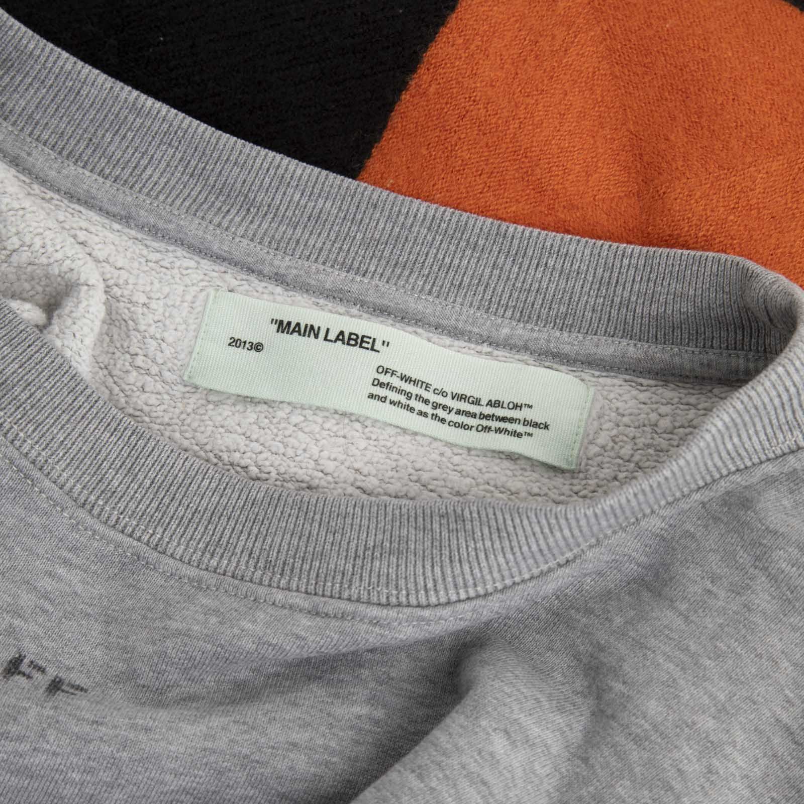 Off-White Grey 'Seeing Things' Oversized Sweatshirt Size S / US 4 / IT 40 - 4 Thumbnail