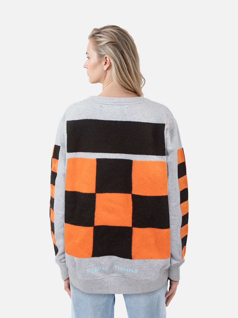 Off-White Grey 'Seeing Things' Oversized Sweatshirt Size S / US 4 / IT 40 - 2 Thumbnail