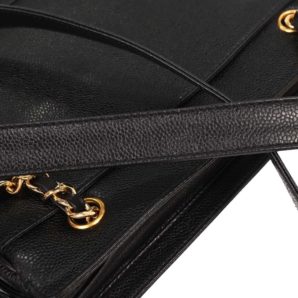 Chanel Chanel Vintage Stitched CC Shoulder Bag Caviar Size ONE SIZE - 6 Thumbnail