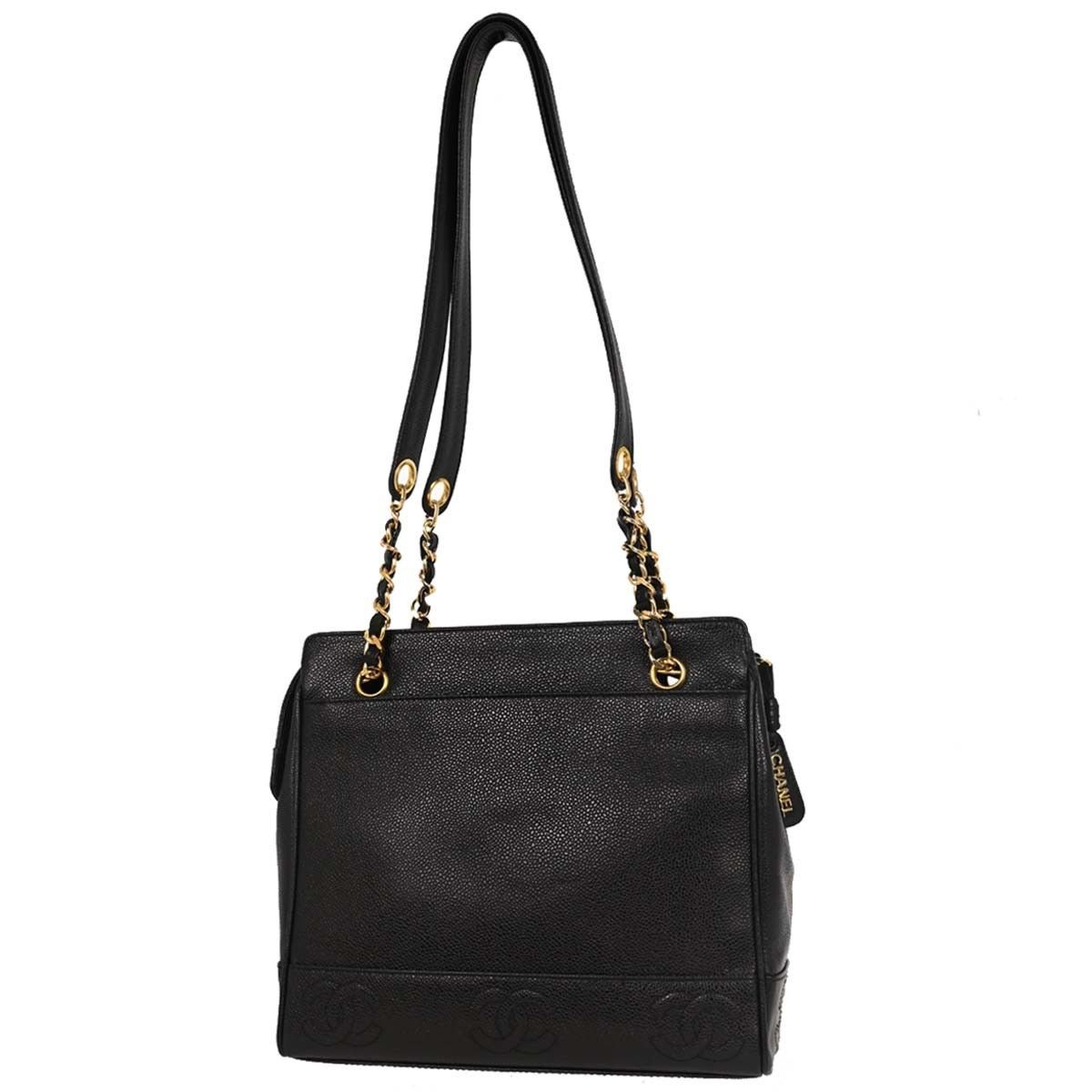 Chanel Chanel Vintage Stitched CC Shoulder Bag Caviar Size ONE SIZE - 2 Thumbnail