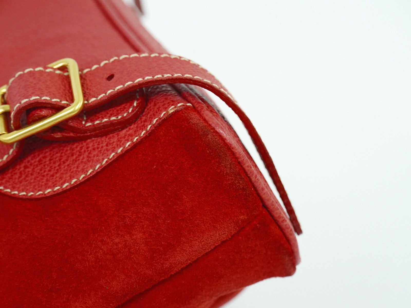 Gucci Gucci Vintage Bamboo Backpack Suede Size ONE SIZE - 7 Thumbnail