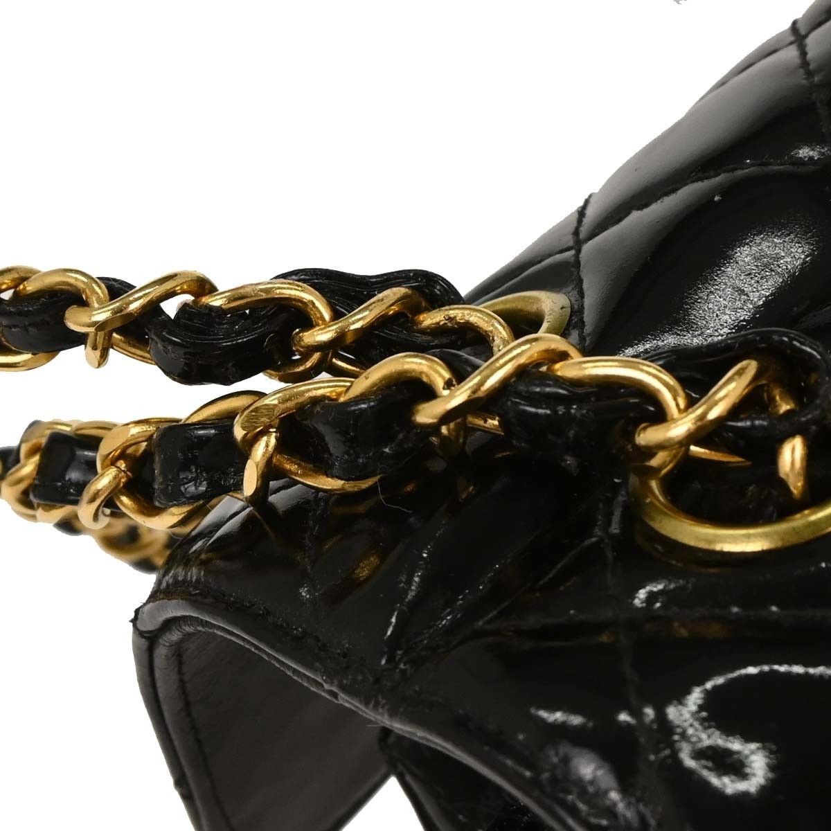 Chanel Chanel Vintage Double Sided Flap Bag Quilted Patent Size ONE SIZE - 7 Thumbnail