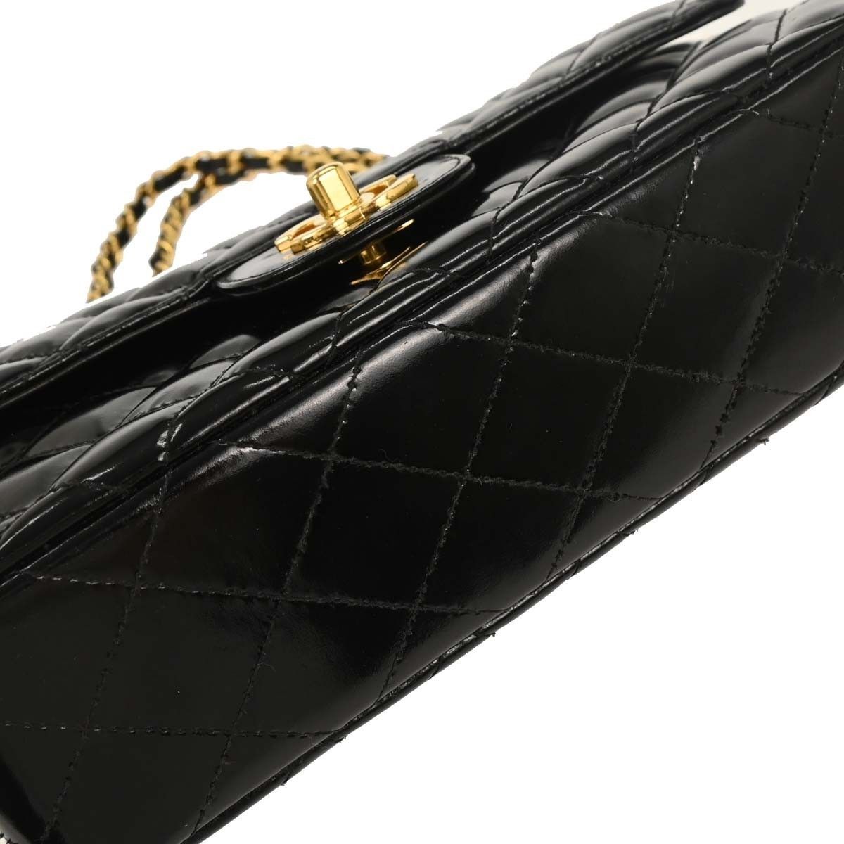 Chanel Chanel Vintage Double Sided Flap Bag Quilted Patent Size ONE SIZE - 6 Thumbnail