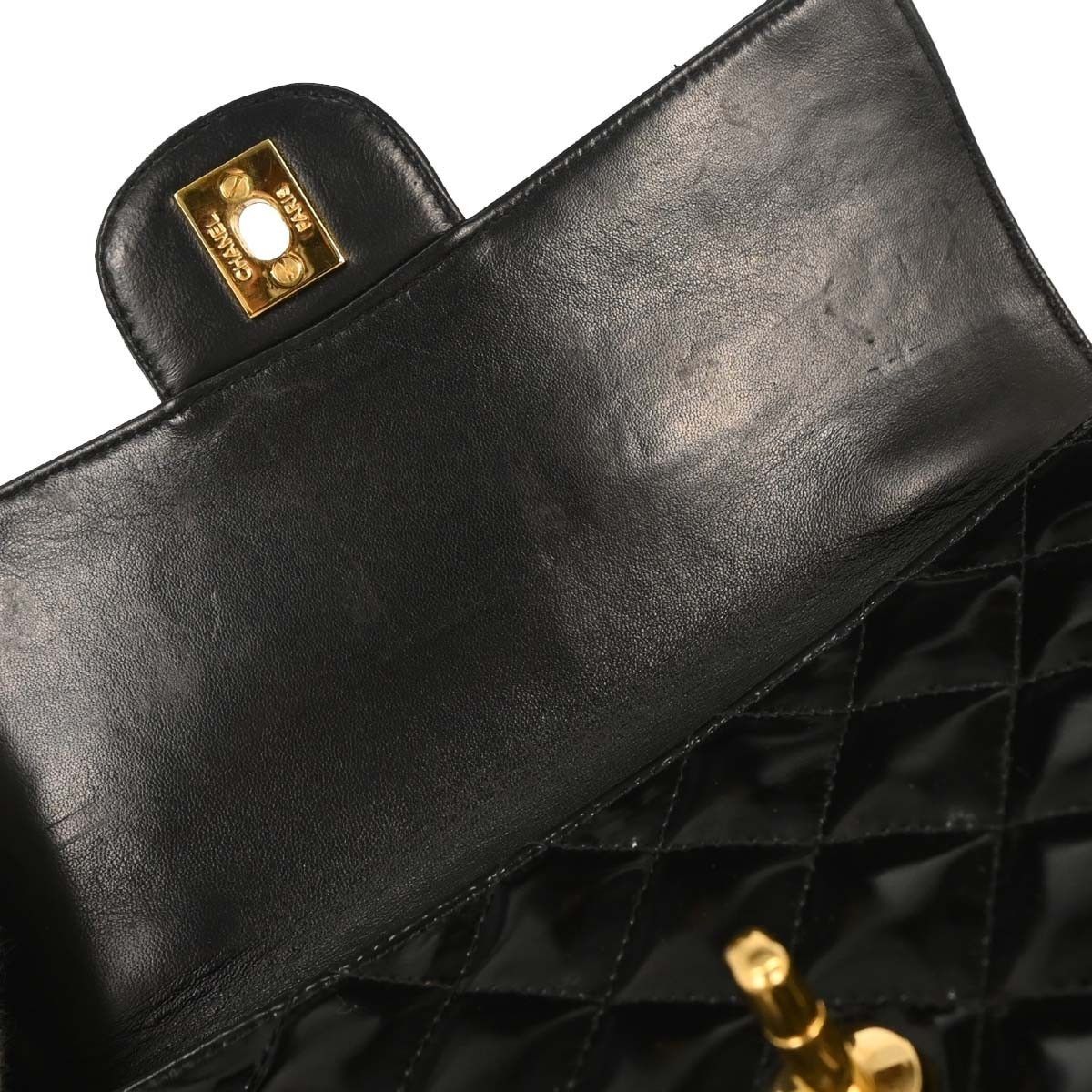 Chanel Chanel Vintage Double Sided Flap Bag Quilted Patent Size ONE SIZE - 10 Thumbnail