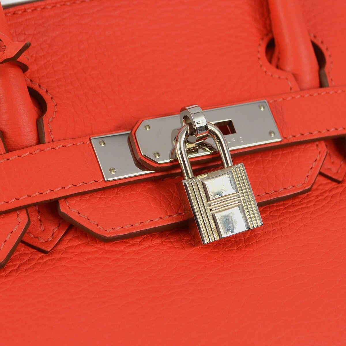 Hermes Hermes Birkin Handbag Pink Clemence with Palladium Hardware Size ONE SIZE - 7 Thumbnail
