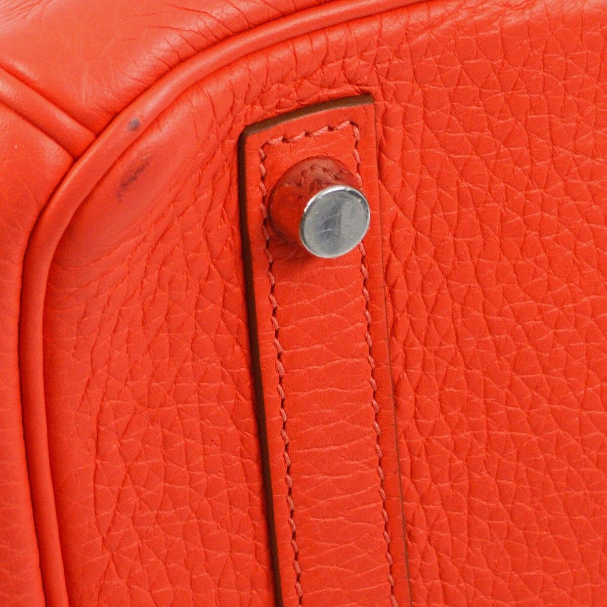 Hermes Hermes Birkin Handbag Pink Clemence with Palladium Hardware Size ONE SIZE - 6 Thumbnail