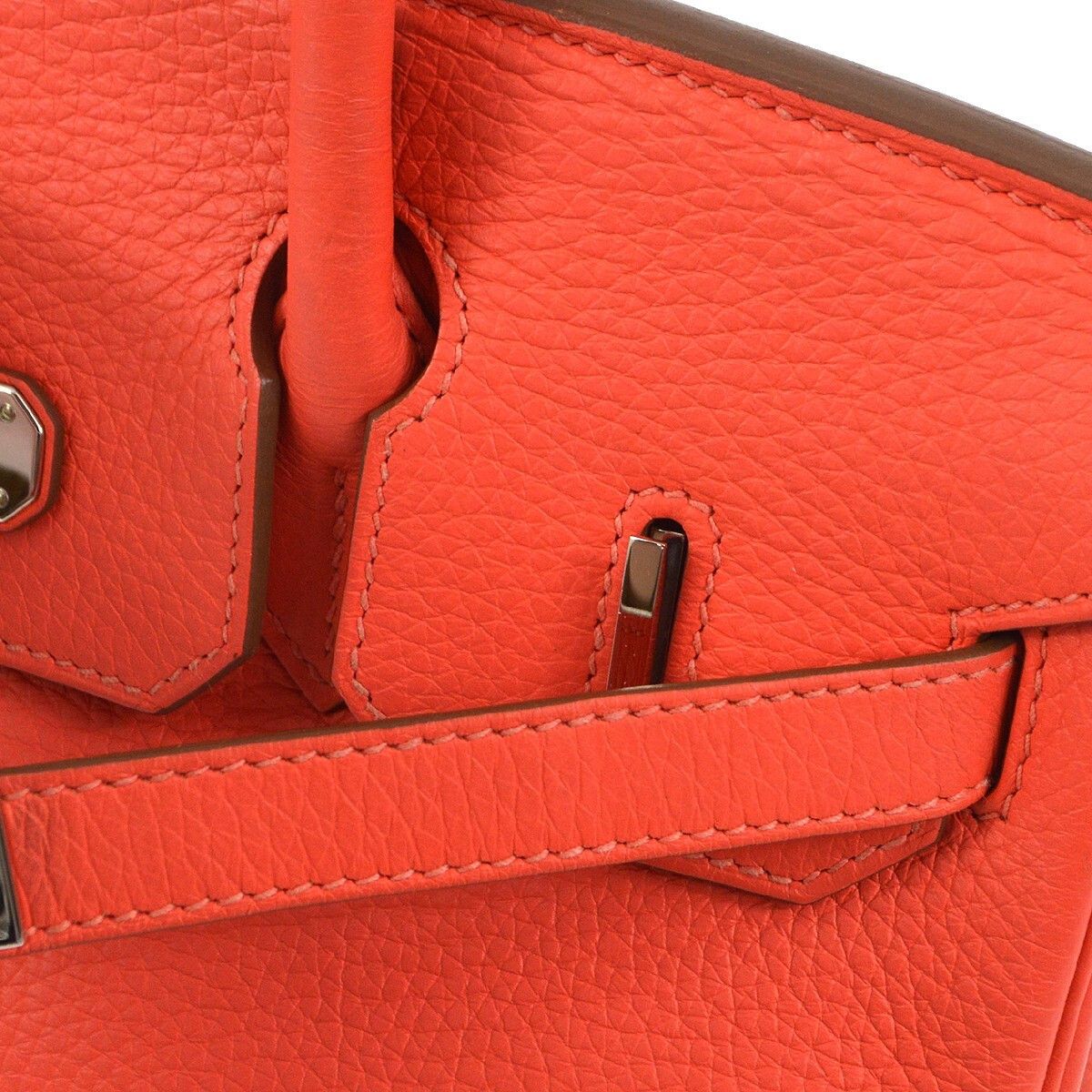 Hermes Hermes Birkin Handbag Pink Clemence with Palladium Hardware Size ONE SIZE - 9 Thumbnail