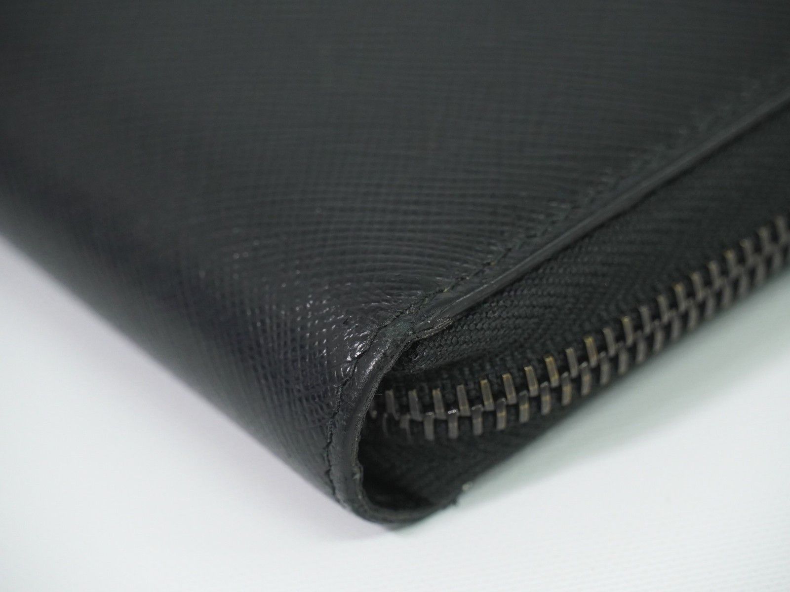 Prada Prada Zip Around Tab Wallet Saffiano Leather Size ONE SIZE - 8 Thumbnail