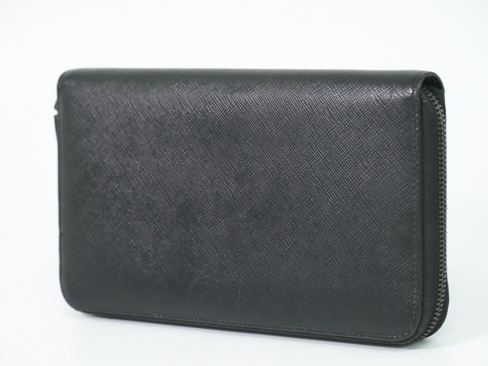 Prada Prada Zip Around Tab Wallet Saffiano Leather Size ONE SIZE - 2 Thumbnail