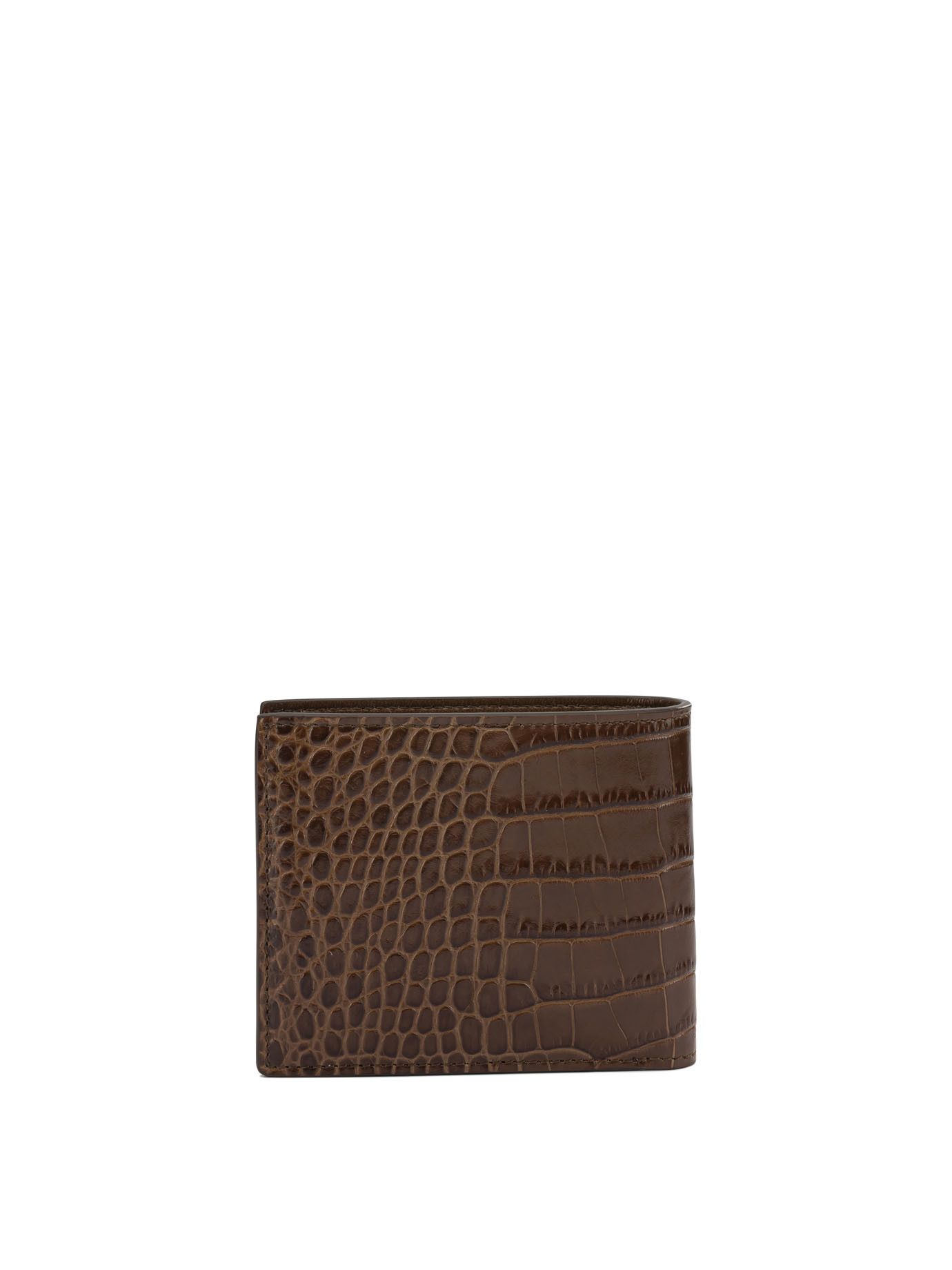 Crocodile Print Leather Wallet