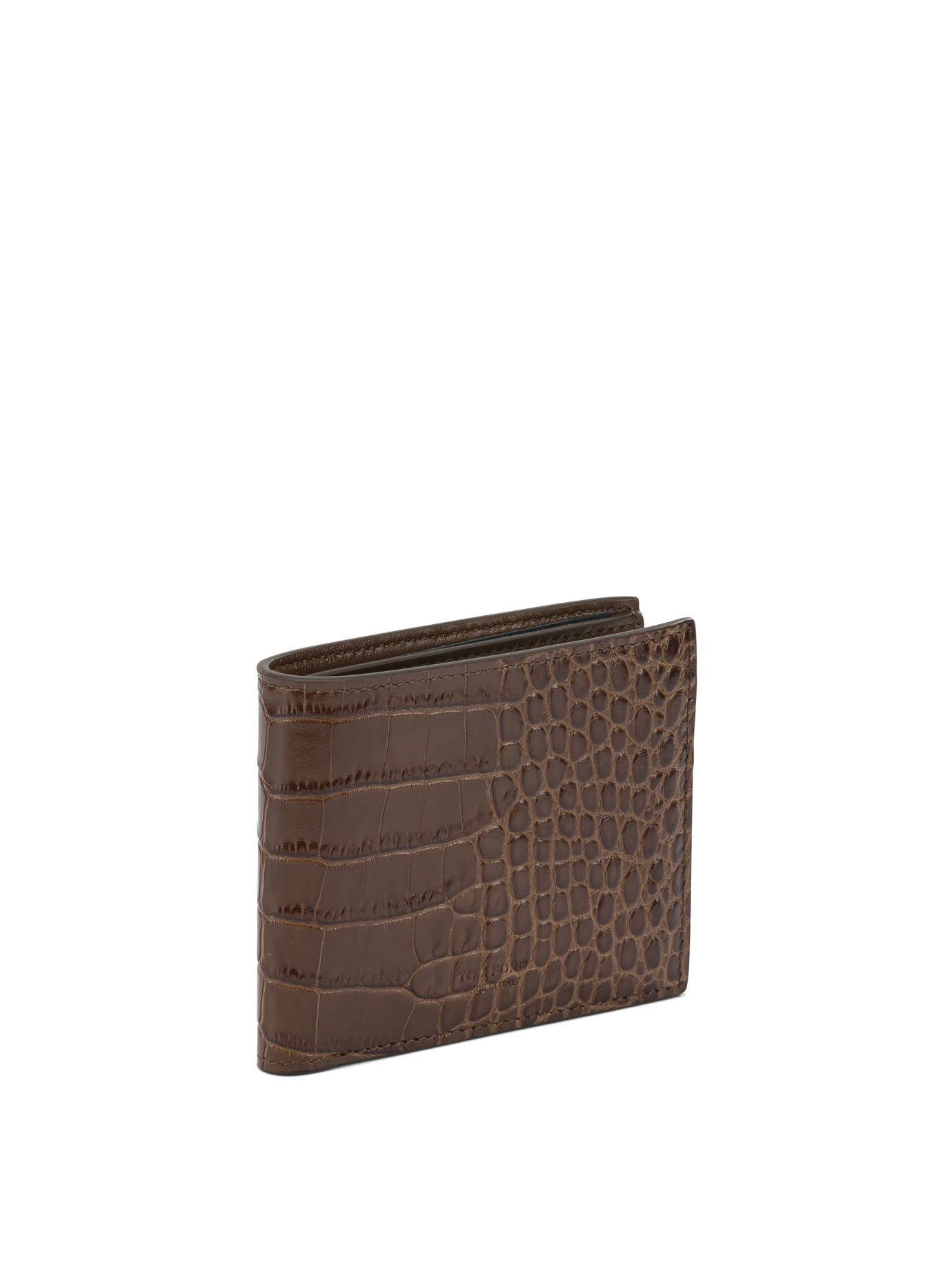 Crocodile Print Leather Wallet