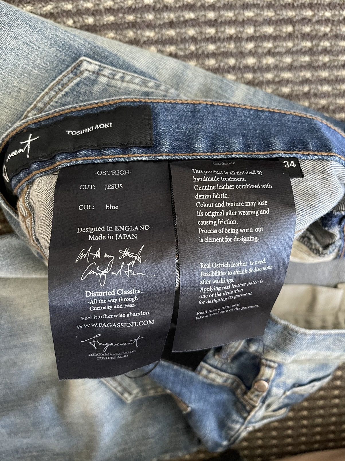 Fagassent Toshiki Aoki Distressed Jeans Size US 34 / EU 50 - 4 Thumbnail