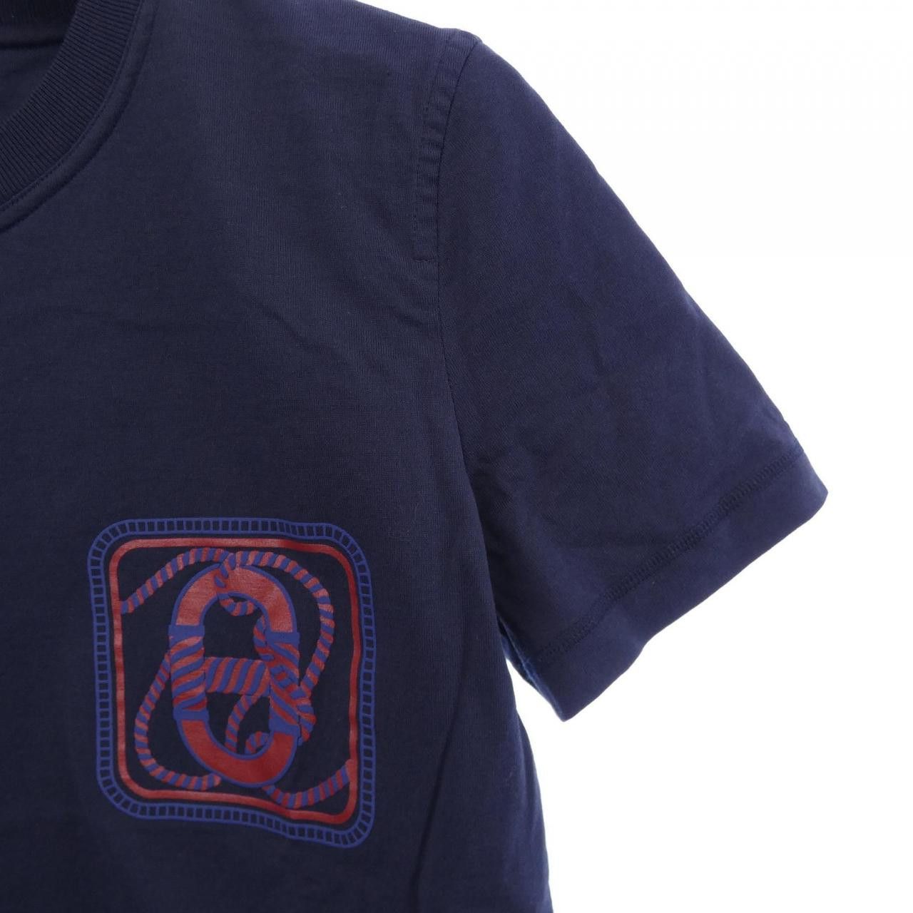 Hermes Hermes Hermès CANOE/CARTOUCHE38 T-shirt Cotton T-Shirts DUTY FREE for USA Size ONE SIZE - 6 Thumbnail