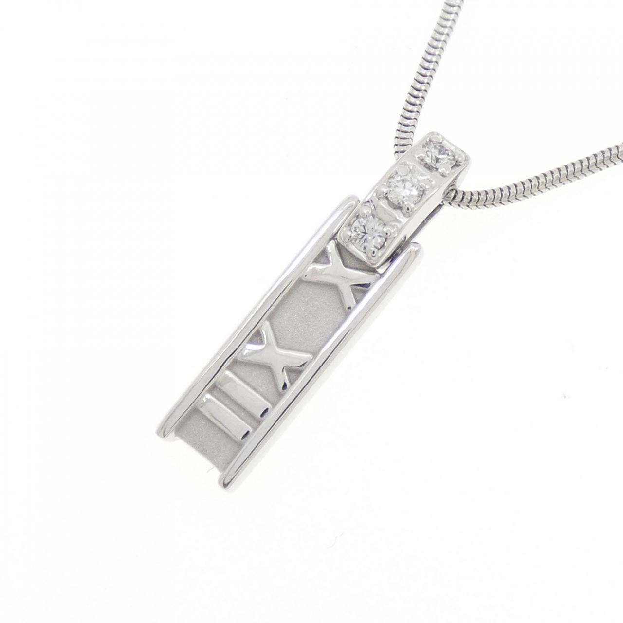 Tiffany & Co. Tiffany & Co. Tiffany Atlas Au750 White Gold Diamond Necklace Calfskin Necklace DUTY FREE for USA Size ONE SIZE - 3 Thumbnail