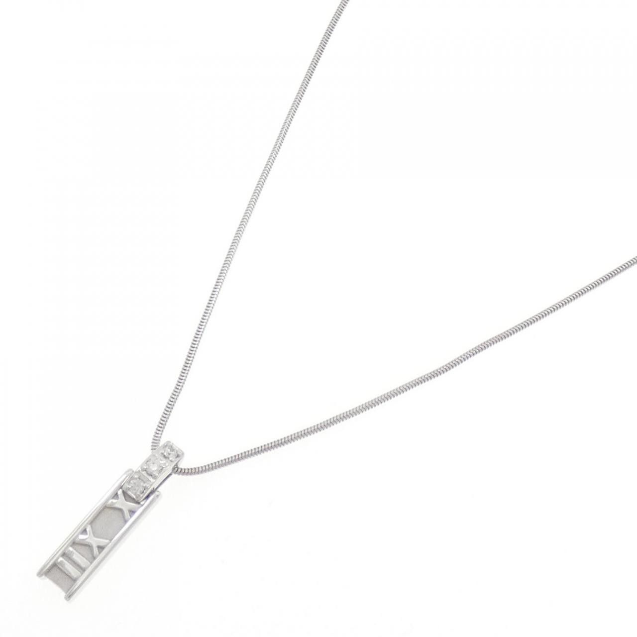 Tiffany & Co. Tiffany & Co. Tiffany Atlas Au750 White Gold Diamond Necklace Calfskin Necklace DUTY FREE for USA Size ONE SIZE - 2 Thumbnail