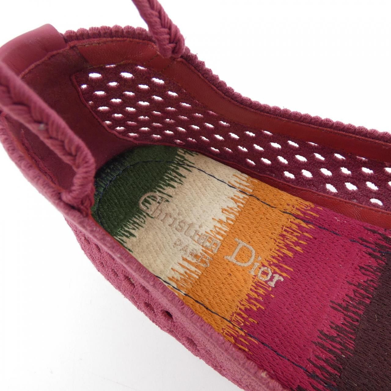 Dior Dior Christian Dior DIOR POEME Mesh Cotton Flat Shoes Cotton Shoes KCB687EMD DUTY FREE for USA Size ONE SIZE - 6 Thumbnail