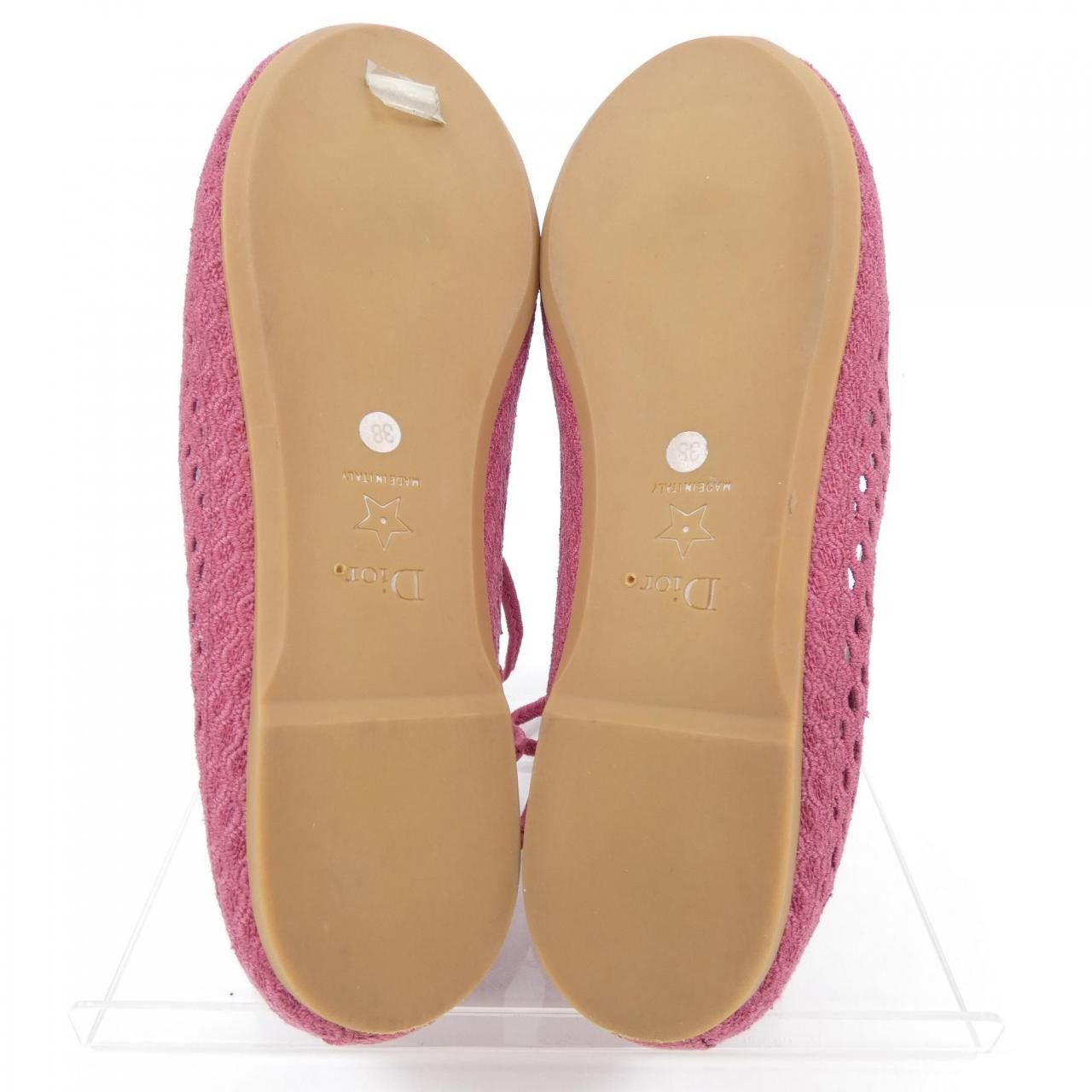 Dior Dior Christian Dior DIOR POEME Mesh Cotton Flat Shoes Cotton Shoes KCB687EMD DUTY FREE for USA Size ONE SIZE - 4 Thumbnail