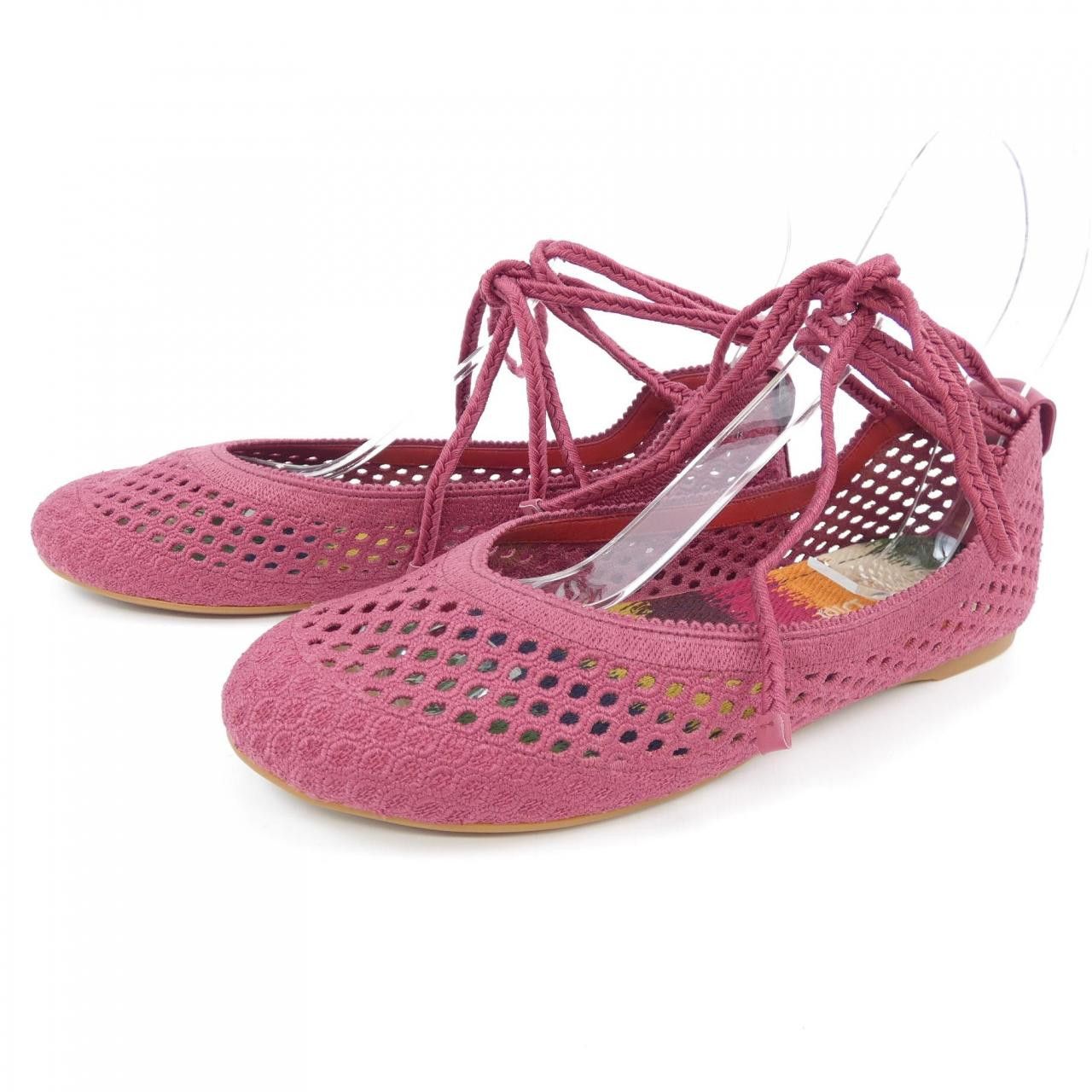 Dior Dior Christian Dior DIOR POEME Mesh Cotton Flat Shoes Cotton Shoes KCB687EMD DUTY FREE for USA Size ONE SIZE - 3 Thumbnail